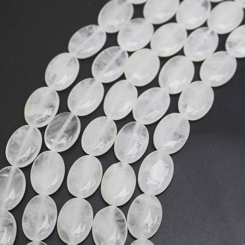 Perles En Pierre De Quartz Blanche De Forme Ovale, Vente En Gros, 22 Pièces Pour Boucles D'oreilles, Bracelet, Collier, Bijoux, Accessoires De Bricolage, 13x18mm
