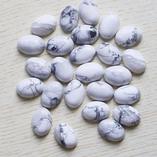 Cabochon De Cabine Ovale En Pierre Blanche Naturelle Pour Femmes, 30 Pièces De Haute Qualité, Perles En Forme De Larme À Dos Plat, Pendentifs Bijoux Gratuits