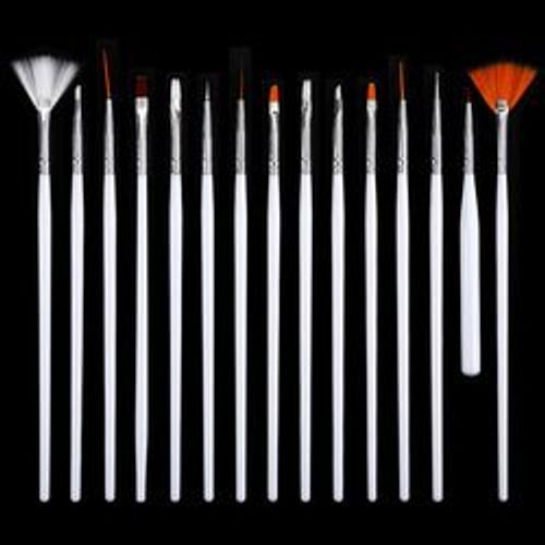 Ensemble De Brosses À Ongles À Tête Plate Et Ronde, Outils De Manucure, Design Tendance 