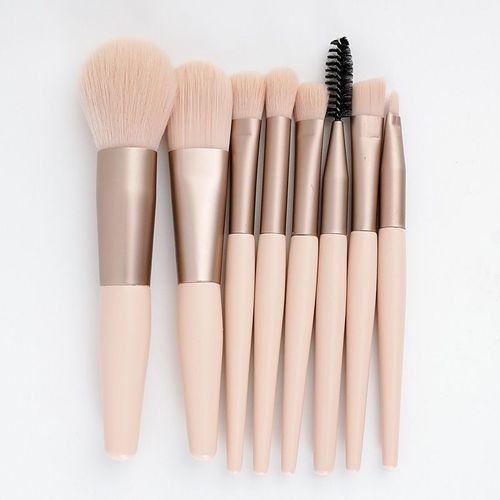 Ensemble De Pinceaux De Maquillage Portables, 8 Pièces, Pour Visage, Yeux, Lèvres, Fard À Paupières, Peigne À Sourcils, Bobines De Cils, Fond De Teint, Poudre, Outils, Cosmétiques 