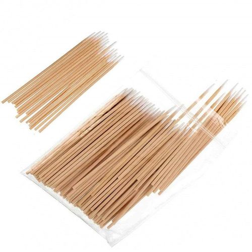 Coton-Tige En Bois Pour Ongles, 100 Pièces, Bâtonnets De Nettoyage, Tête En Coton, Pour Manucure, Correcteur De Détail, Dissolvant De Vernis À Ongles, Outils D'art 