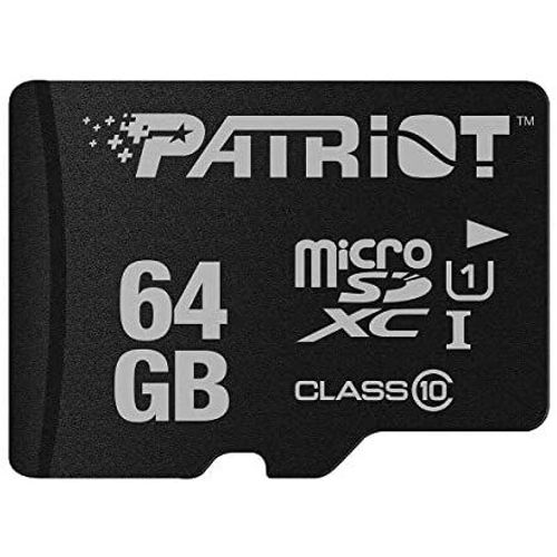 Carte mémoire flash MicroSD série LX de 64 Go de Patriot Memory - PSF64GMDC10