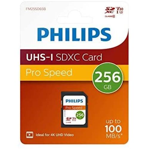 Carte Philips SDXC/Carte Philips SDXC Classe 256 Go, UHS-I U3, 4K