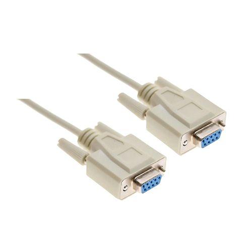 Nanocable Câble Modem Série DB9 Femelle vers DB9 Femelle 1.80m - Couleur Beige