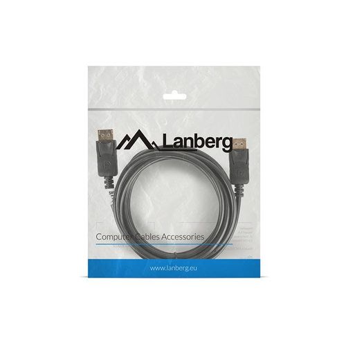 Câble displayport lanberg mâle mâle 4k 3m noir
