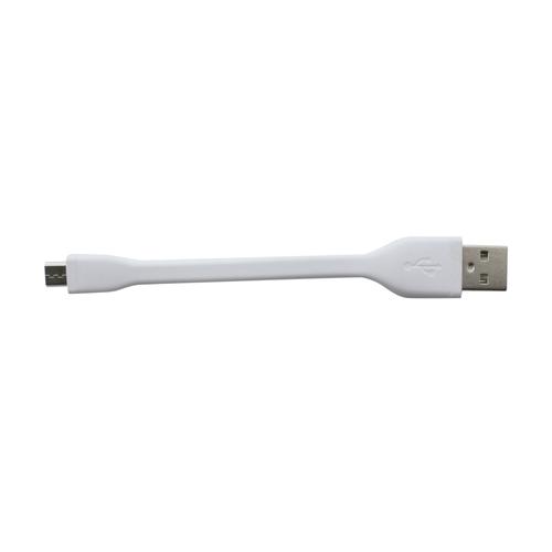 Phoenix usb vers micro usb 5 broches 10 cm câble court finition silicone charge et transfère les données otg blanc