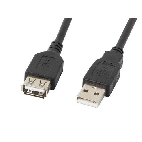 Câble d'extension Lanberg USB 2.0 mâle femelle 0,7 m noir