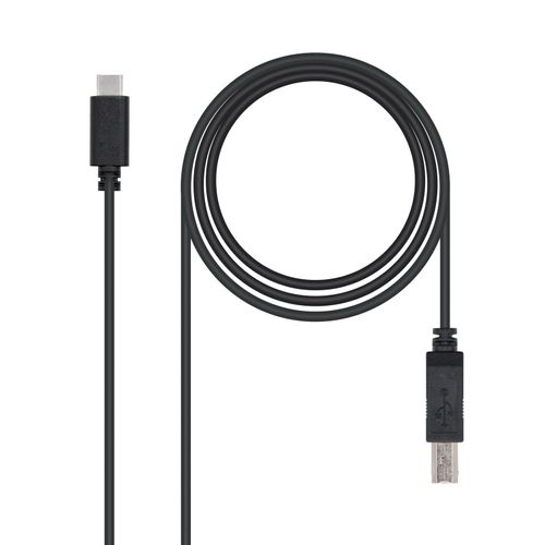 Câble d'imprimante Nanocable USB-B 2.0 Mâle vers USB-C Mâle 1m