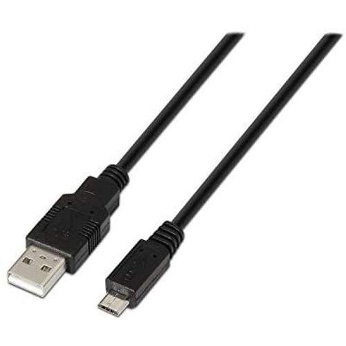 AISENS A101-0029 - Câble USB 2.0 de 3 m pour téléphones portables, Couleur Noir