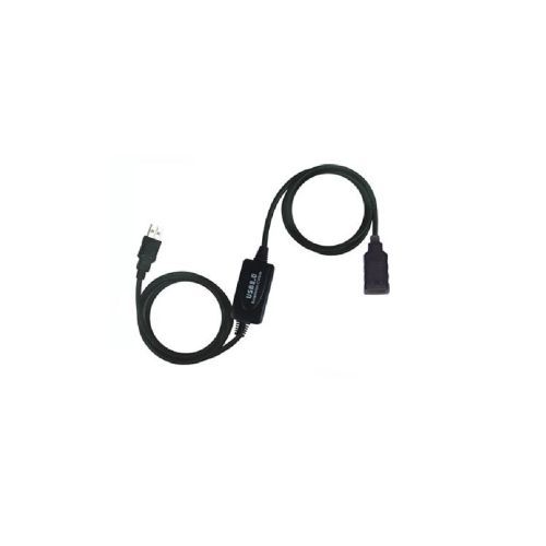 Câble d'extension USB 2.0 - Câble d'extension de signal vers mâle vers femelle - 15m - Noir