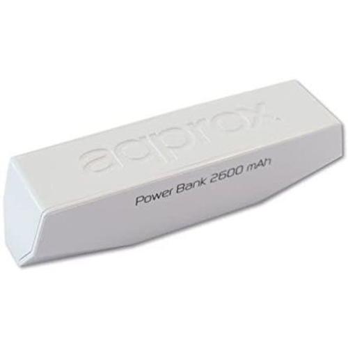 Approx Apppb26evw - Chargeur Universel Avec Batterie Externe 2600 Mah, Blanc