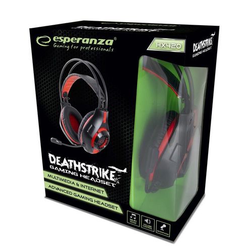 Casque Esperanza Egh420r Deathstrike (Couleur Noir Et Rouge)