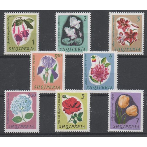 Albanie Timbres Fleurs