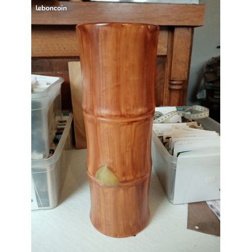 Vase céramique style bambou 31 cm de haut