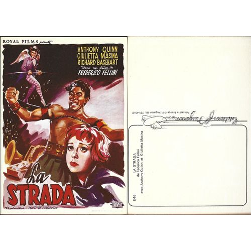 Carte Postale La Strada Fellini