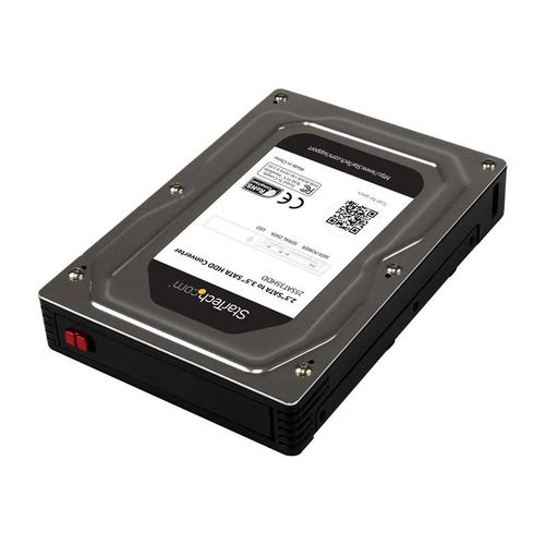 StarTech.com Boîtier Adaptateur en Aluminium pour DD / SSD SATA 2,5" vers 3,5" jusqu'à 12,5 mm - Convertisseur DD / SSD SATA 2,5" à 3,5" - Boitier externe - 2.5" - SATA 6Gb/s - SATA 6Gb/s - pour...