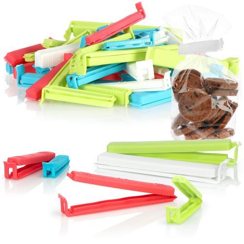 54x Clips De Fermeture En Plastique - Clips De Fermeture De Tailles Et De Couleurs Pratiques - Pinces À Sachet Pour Les Cornflakes, Les Noix Ou Le Café (54 Pièces - 6cm/8cm/11cm/14cm)