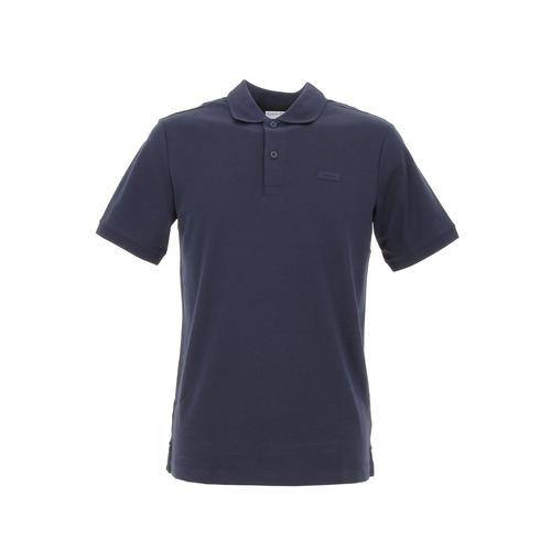 Polo Manches Courtes Calvin Klein Smooth Cotton Slim Bleu Marine