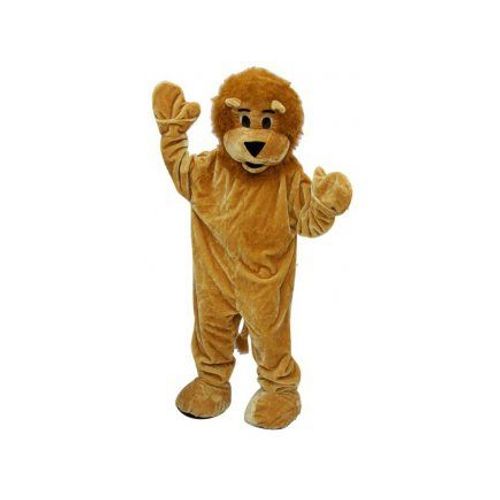 Deguisement Mascotte Lion, Adulte, Taile Unique - Costume Maxi Peluche De Luxe - Carnaval, Fete, Animation - Set Panoplie Et Carte Animaux