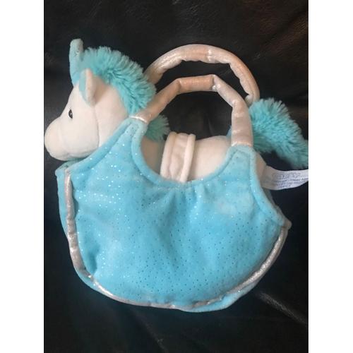 Gipsy Sac Peluche Licorne Girly Lovely Turquoise - 20 Cm