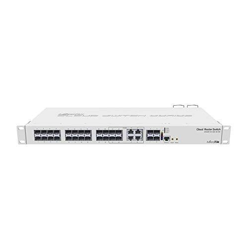 Commutateur routeur cloud Mikrotik crs328-4c-20s-4s+rm 328-4c-20s-4s+rm avec processeur 800 mhz, 512 mo de ram, 24x cages sfp, 4x cages sfp+, 4x c
