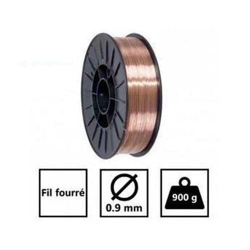 Fil fourré sans gaz 0.9mm - 900g - Soudage MIG semi-automatique-en bobine-Bobine fil acier pour poste de soudure MIG-MAG