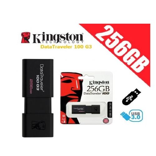 Kingston 256GB DataTraveler 100 G3 USB 3.0 Flash Drive (DT100G3/256GB)