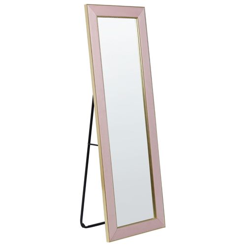 Miroir sur pied LAUTREC Velours Rose
