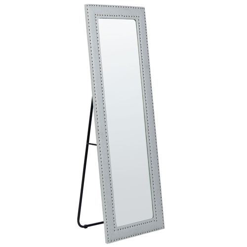 Miroir sur pied LOCRONAN Cuir PU Gris clair