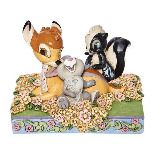 Figure Enesco Disney Bambi Et Ses Amis Parmi Les Fleurs