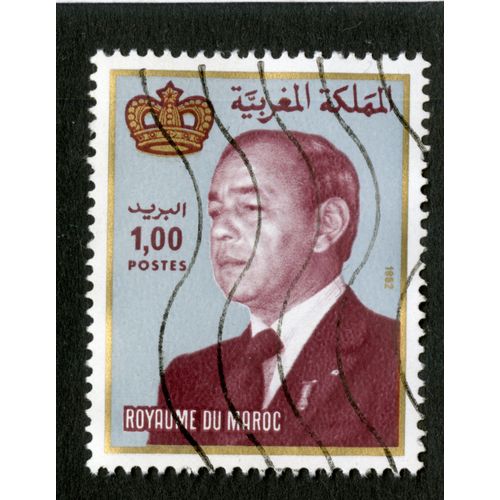 Timbre Oblitéré Royaume Du Maroc,1982,Postes,1,00