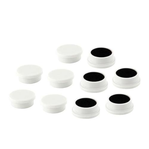 Lot De 10 Aimants Blancs De 20 Mm