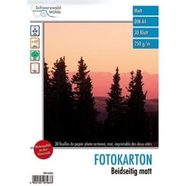 30 feuilles papier photo double face mat A4 - 250 G