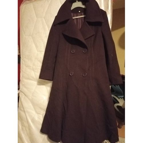 Magnifique Manteau En Laine Pure, Taille 38/44 Très Bon État
