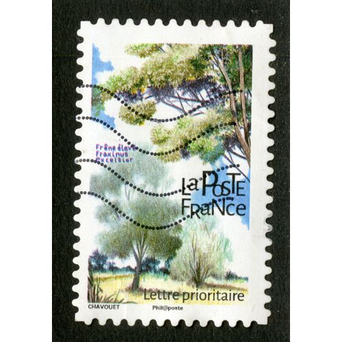 Timbre Oblitéré Frêne Élevé,La Poste,France,Lettre Prioritaire