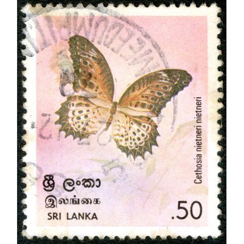 Timbre Oblitéré Sri Lanka, Centhosia Nietneri Nietneri, .50