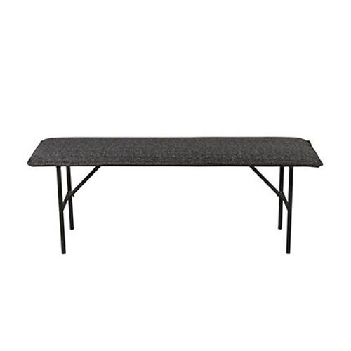 Banc 134x41x47 Cm En Tissu Velours Gris Foncé