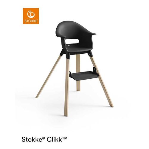 Chaise Haute Clikk - Black Natural