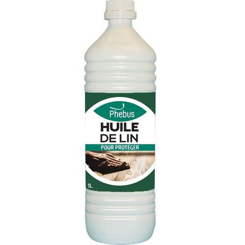 Huile de lin pour traitement du bois bouteille 1L - PHEBUS - HUILE.LIN.1L