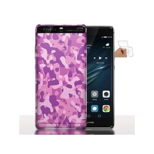 Coque Huawei P9 Rose Army Camouflage