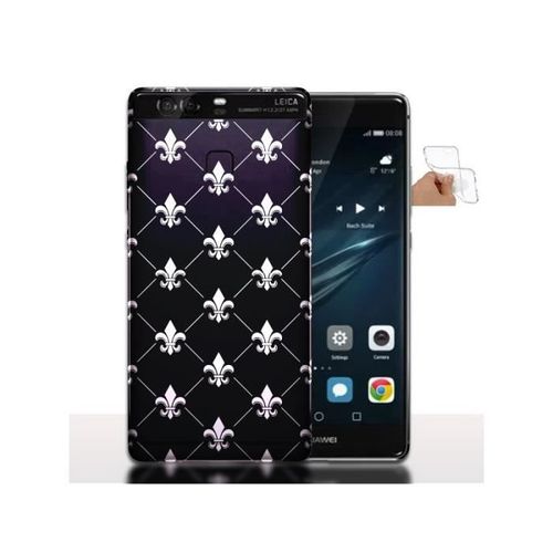 Coque Huawei P9 Fleurs De Lys Etui Silicone, Housse Gel Tpu
