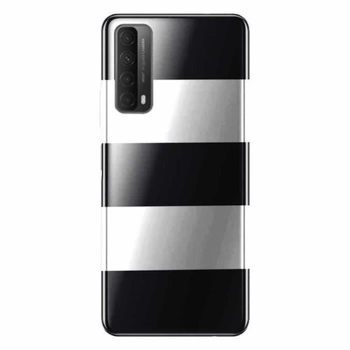 Coque Pour Huawei P Smart 2021 Bandes Mariniere Noires Blanches