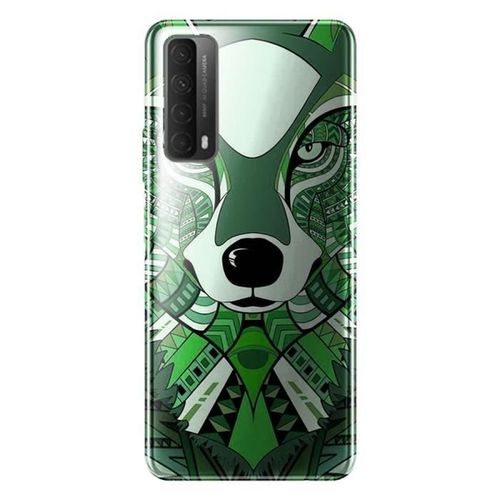 Coque Huawei P Smart 2021 Loup Vert Azteque