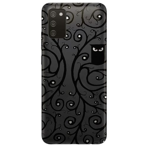 Coque Samsung Galaxy A02s Hibou Noir Et Blanc - Silicone - Animaux