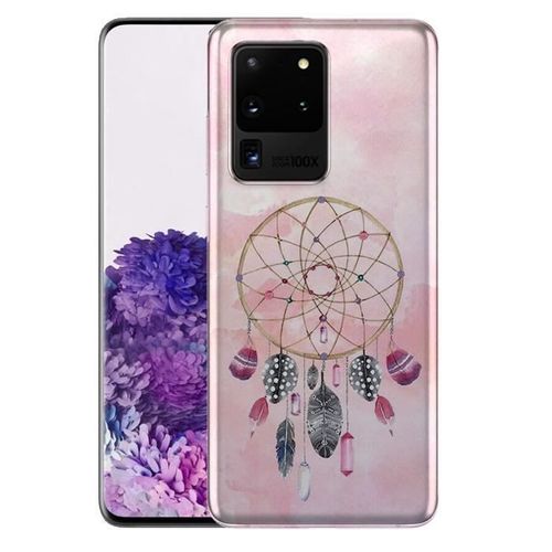 Coque Samsung S20 Dreamcatcher Rose, Coque S20 Antichocs, Coque Bumper En Silicone Motif Maya, Compatible Samsung Galaxy S20