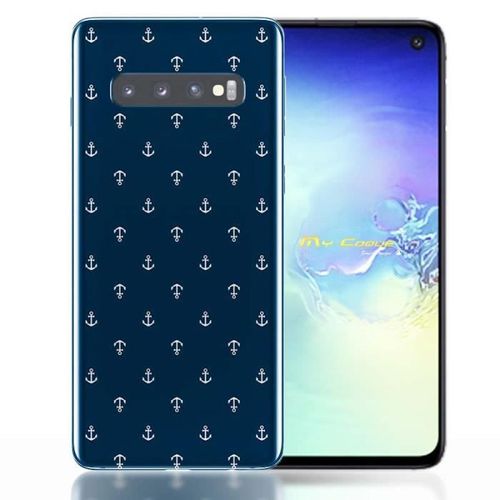 Coque Samsung Galaxy S10e Ancre Bleue Marine / Housse Silicone