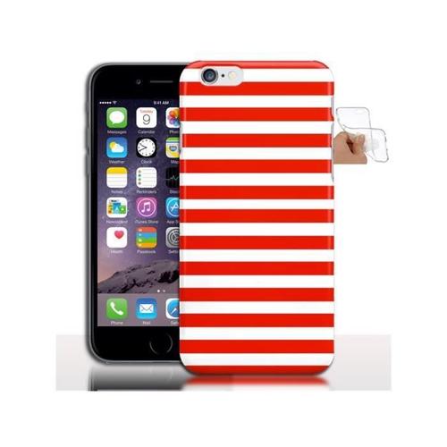 Coque Rayures Rouge En Silicone Pour Iphone 7 - Housse Gel 4.7 "