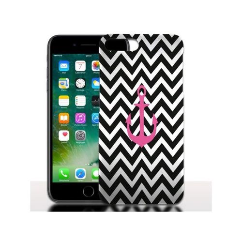 Coque Ancre Marine Rose Iphone 7 Plus / Rigide / 5.5 Pouces / Protection Antichocs