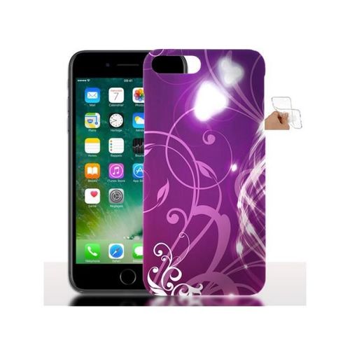 Housse Mobile Iphone 7 Plus Motifs Fleurs Mauves