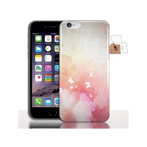 Coque Gel Iphone 6 Plus Papillon Rose - Housse En Silicone Antichocs 5.5 Pouces